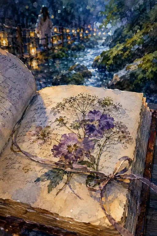 Pressed Flowers Keep the Night Walker's Story