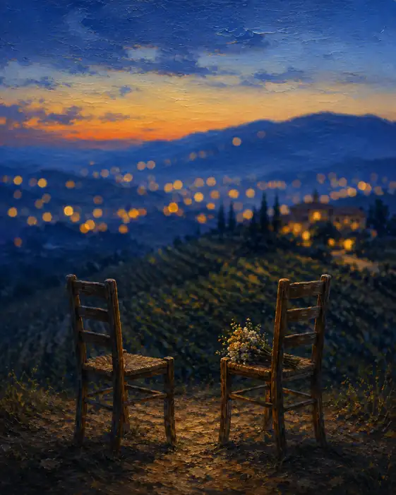 Two Chairs Await the Valley's First Stars