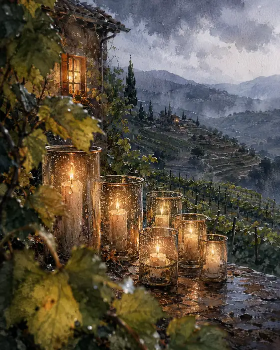 Six Flames Defy the Vineyard Storm