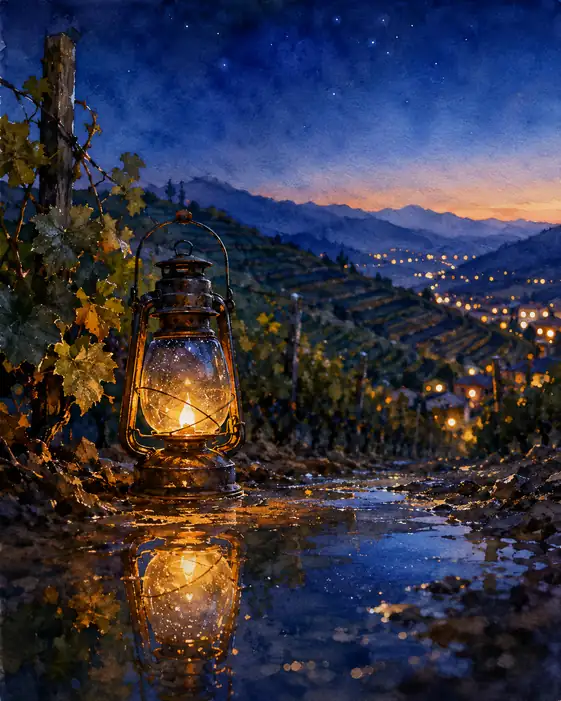 One Lantern Keeps the Vineyard Stars Awake