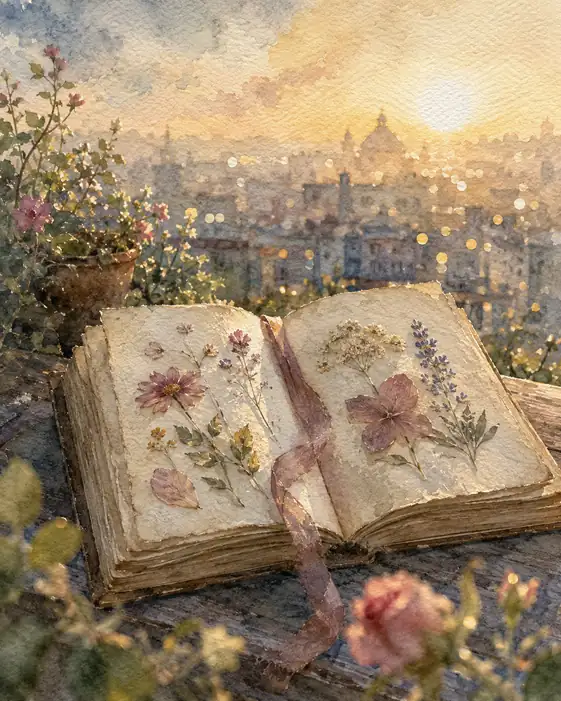 Pressed Flowers Dream beneath the Golden Dome