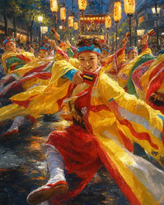 Swirling Summer Robes in Night Air (No. 74)