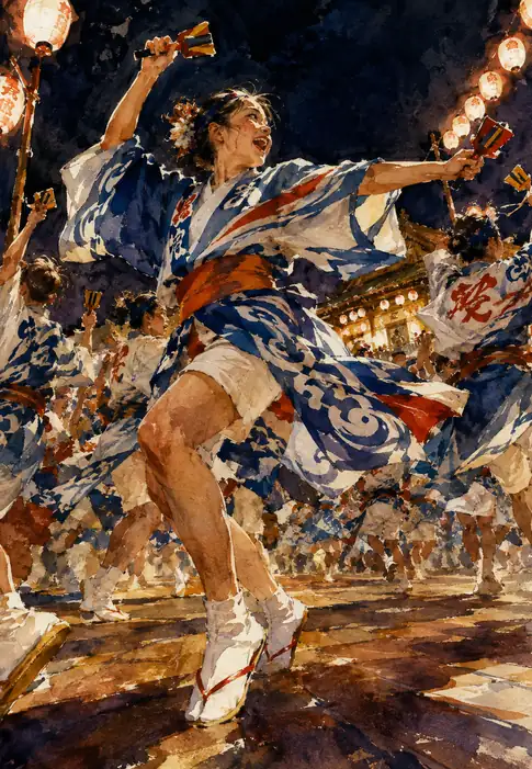 Joyful Dance in the Summer Rhythm