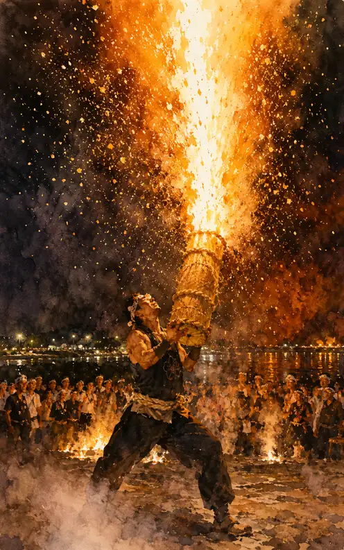 Soul Holding the Column of Fire