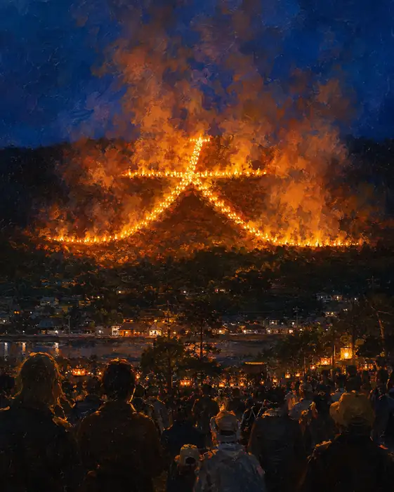 Flame of the Grand Letter on the Night Mountain