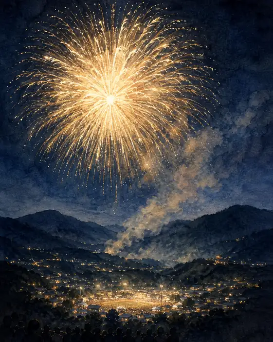 Golden Crown Radiant Over the Basin Town