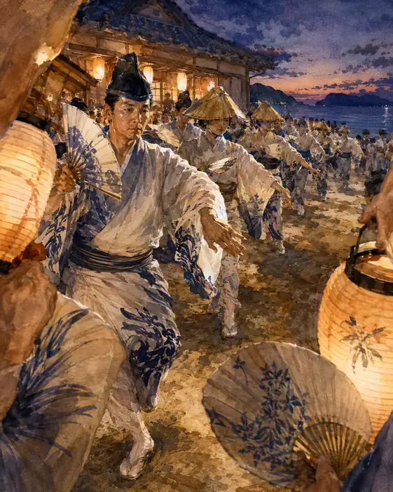 Graceful Fan Dance Wrapped in Ancient Breezes