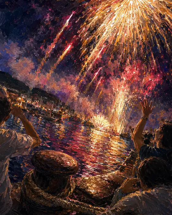 Looking Up at the Cosmic Burst over the Port