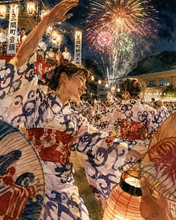 Smiling Evening Dance to Festival Melodies