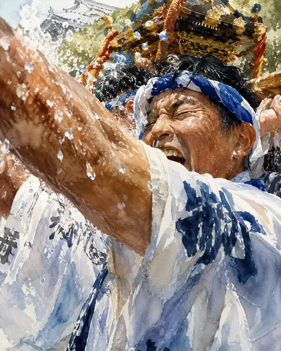 Spirit Bearer Roaring in Water Spray
