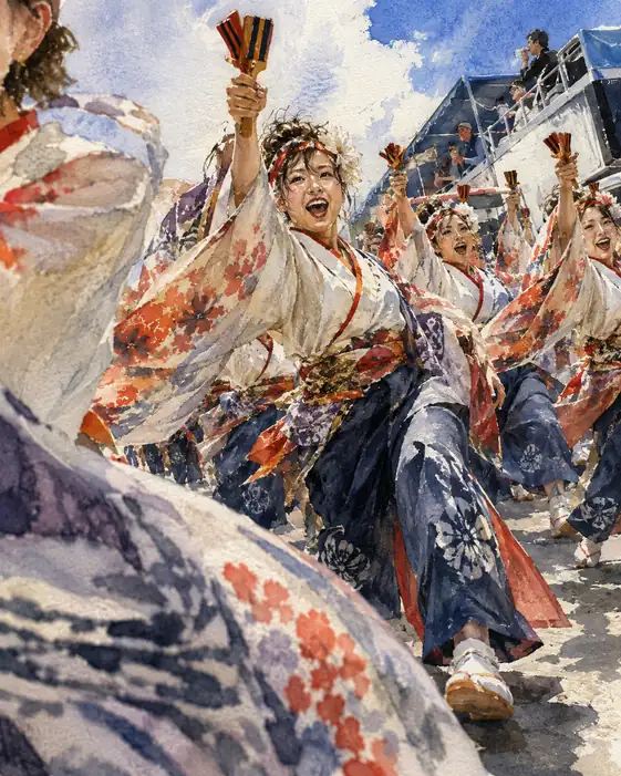 Joy of Flowered Robes Resonating in the Blue Sky