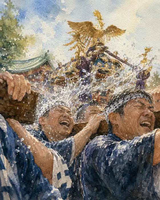 Smiling Bearers Roaring in the Pure Stream