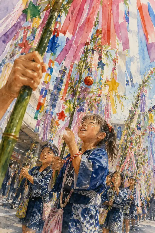 Young Smiles Looking Up to the Sky of Wish Strips