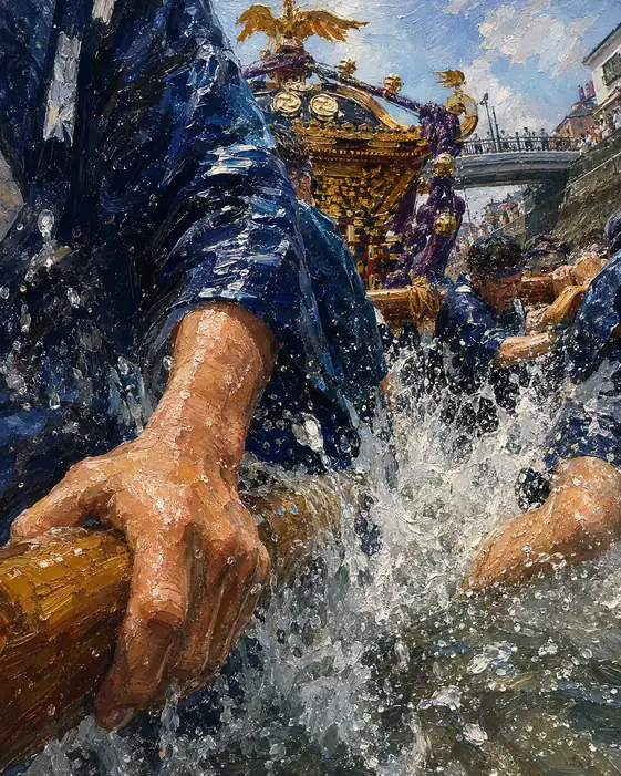 Mighty Arm Gripping the Torrent and the Golden Phoenix