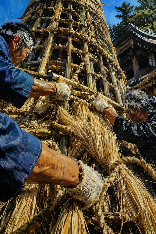 Great Torch Tied with Straw Sheaves and Built Toward Heaven