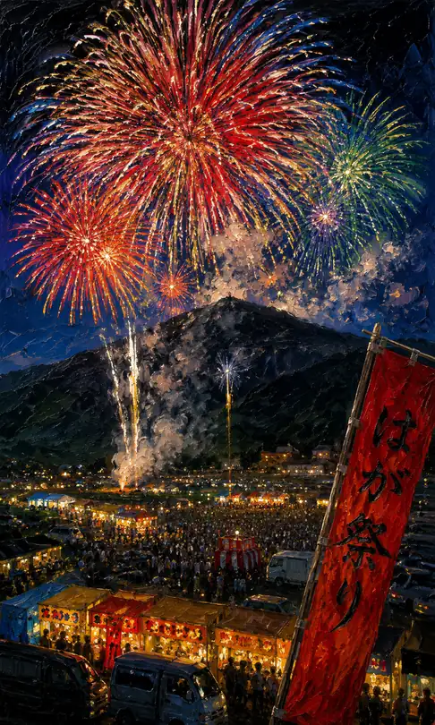 Scarlet Banners and Mountain Blossoms