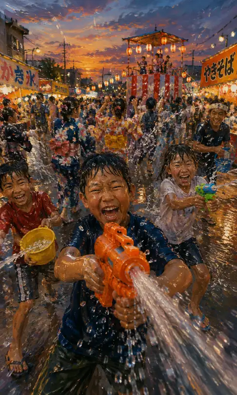 Splashing Droplets of Summer Pure Joy