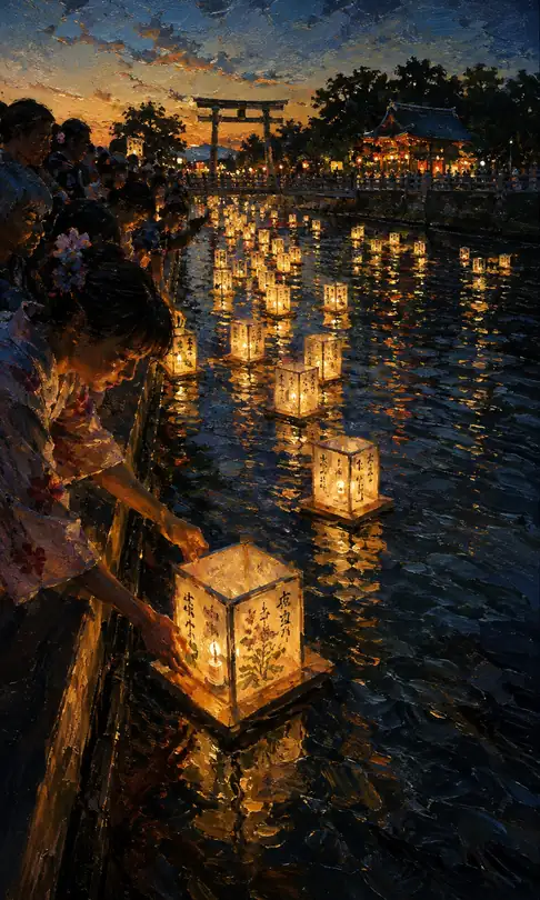 Silent Prayers Floating Past the Sacred Gate
