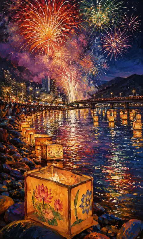 Silent Night Journey Guided by Lotus Lanterns