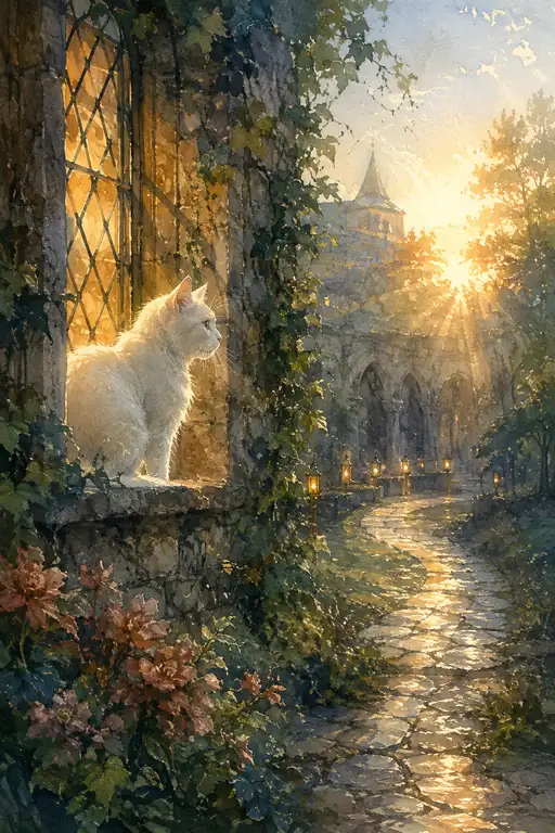 Morning Solitude on an Ancient Window