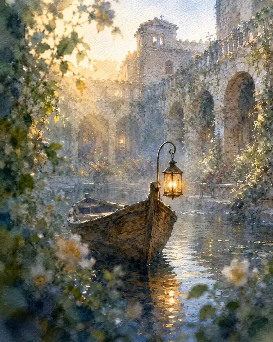 Morning Mooring in the Cloister Canal