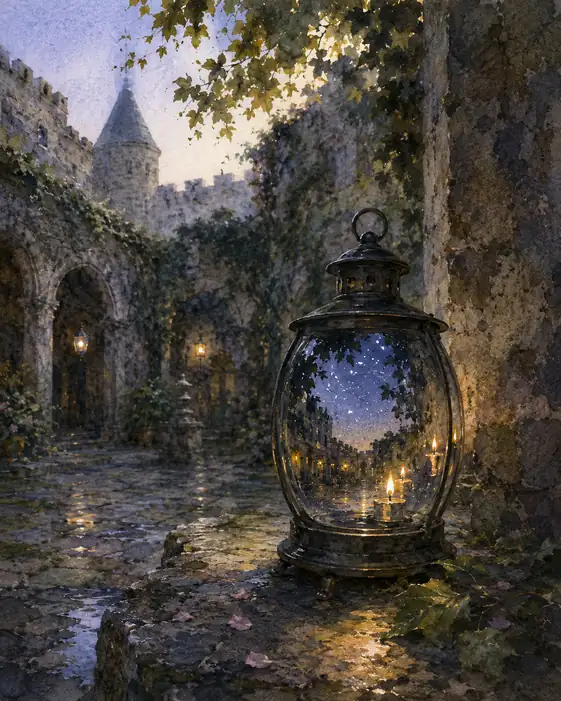 Starry Realm Within the Cloister Lantern