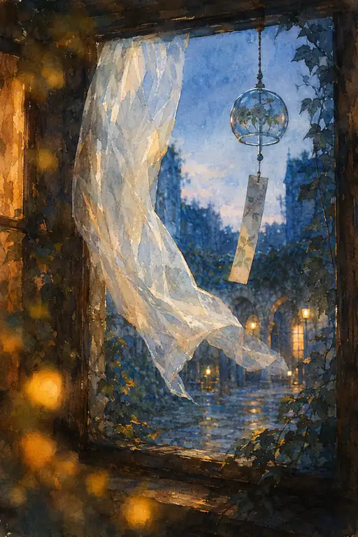 Summer Wind Chime Whispering by the Cloister