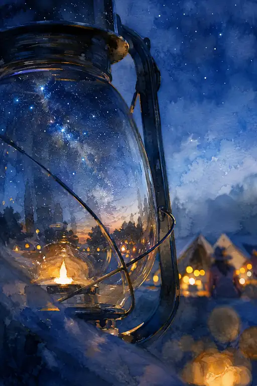 Galaxy Captured in the Traveler's Lamp