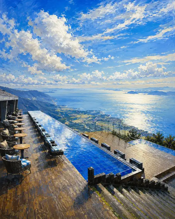 Horizon Terrace Where Azure Meets the Sky