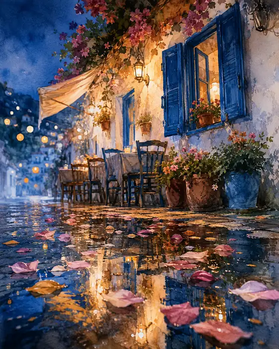 Luminous Steps Along the Midnight Cobblestones