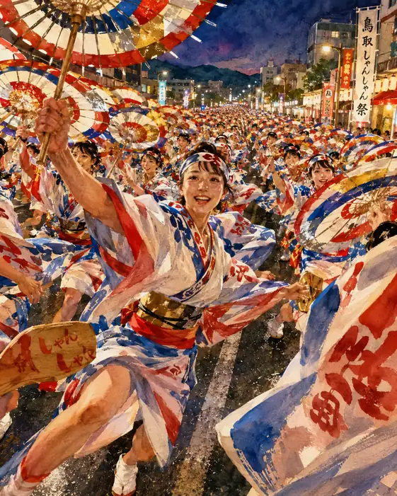 Joyful Whirl of the Shan-Shan Umbrellas