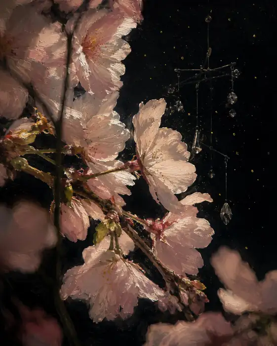 Crystal Drops and Midnight Blossoms