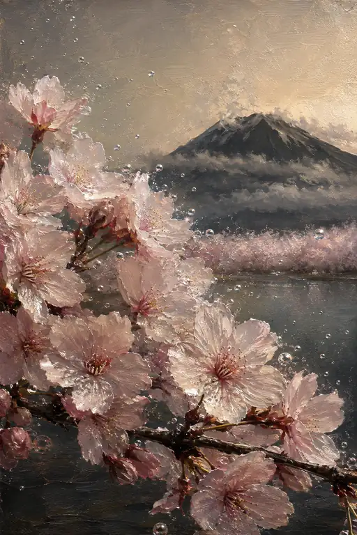Glistening Droplets Over the Lake of Blossoms