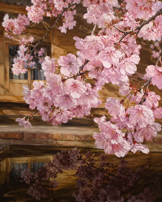Spring Reflected on Still Water and Timber