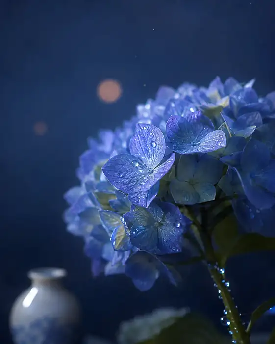 Moonlit Solitude with White Porcelain