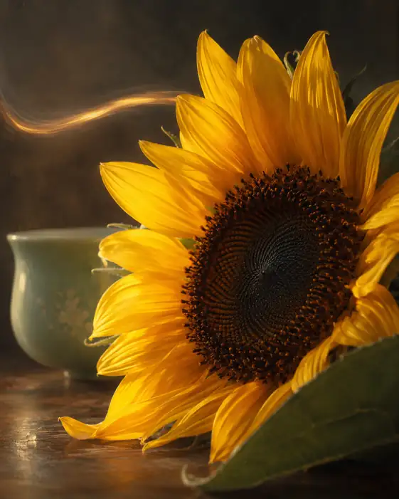 Morning Steam Beside the Gilded Petals