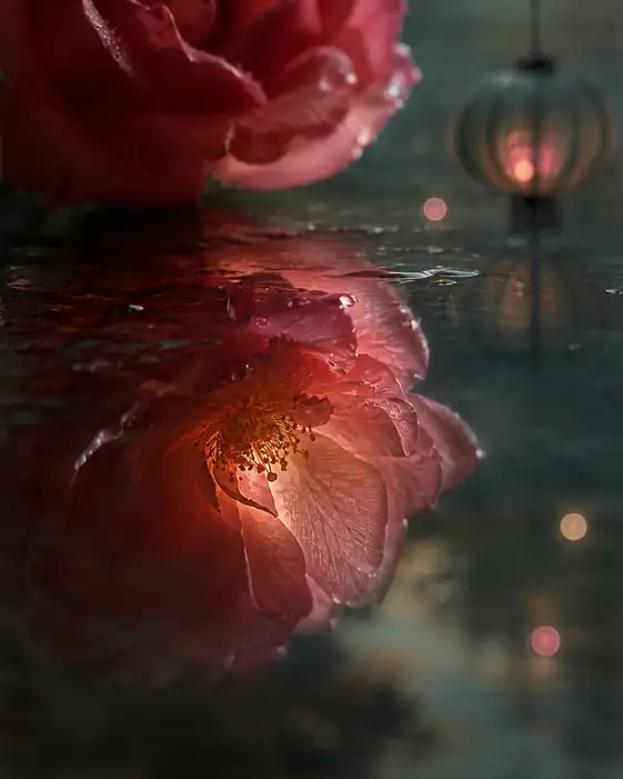 Lantern Glow on the Inverted Rose