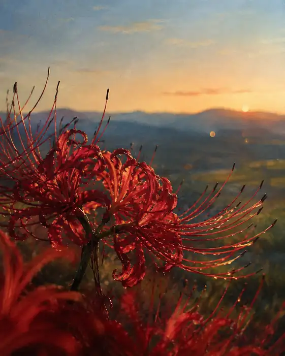 Twilight Glow on Spider Lily