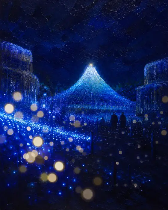 Blue Nocturne and Glowing Specks