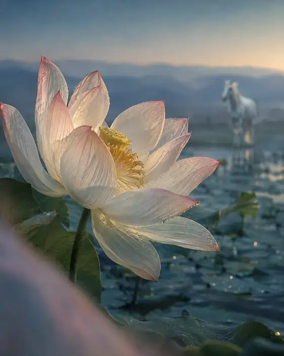 White Steed and the Sacred Lotus