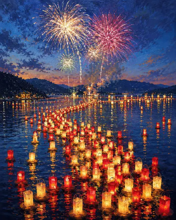River of Lanterns and Summer Fireworks