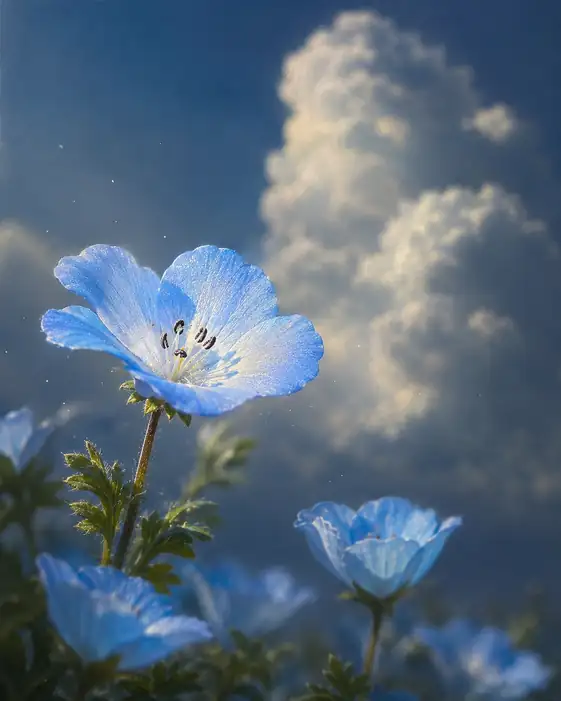 Summer Cloud and Azure Blossom