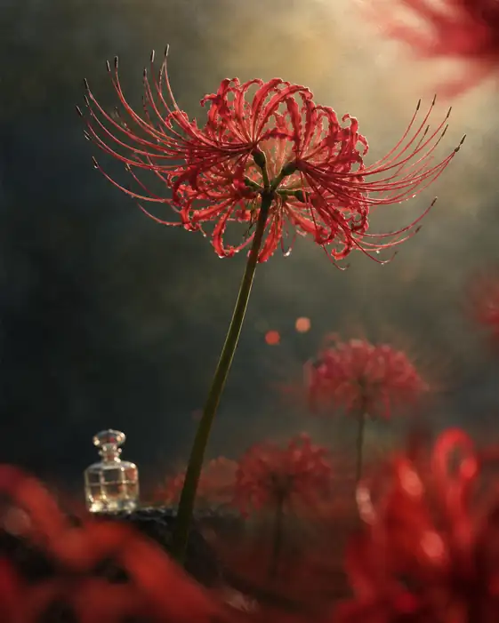 Crimson Flame and Crystal Flacon