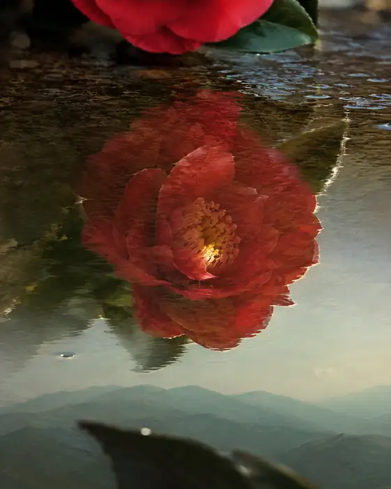 Camellia Mirage on Serene Waters