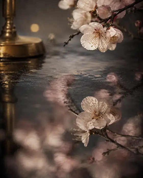Plum Blossoms Reflected by Candlestick