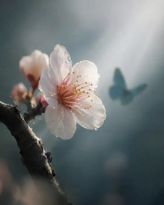 Plum Blossom and the Blue Butterfly