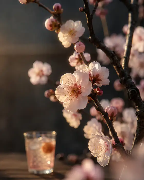 Blossoming in Amber Light