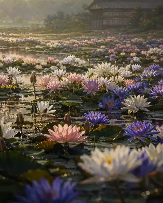 Golden Dawn over the Lily Pavilion