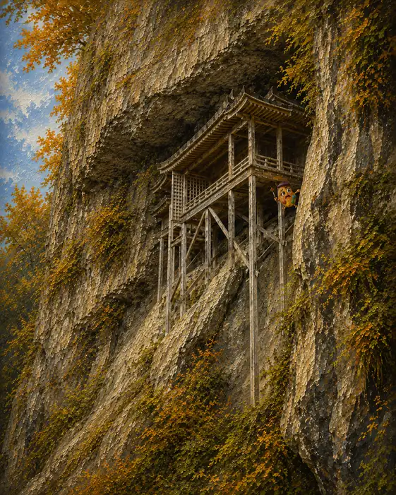 Trapped in the Cliff Crevice