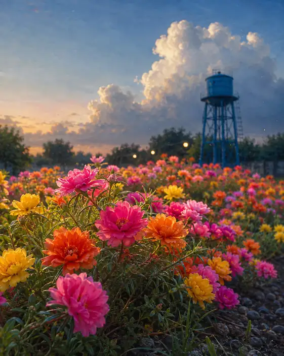 Rose Moss under the Water Tower and Cloud